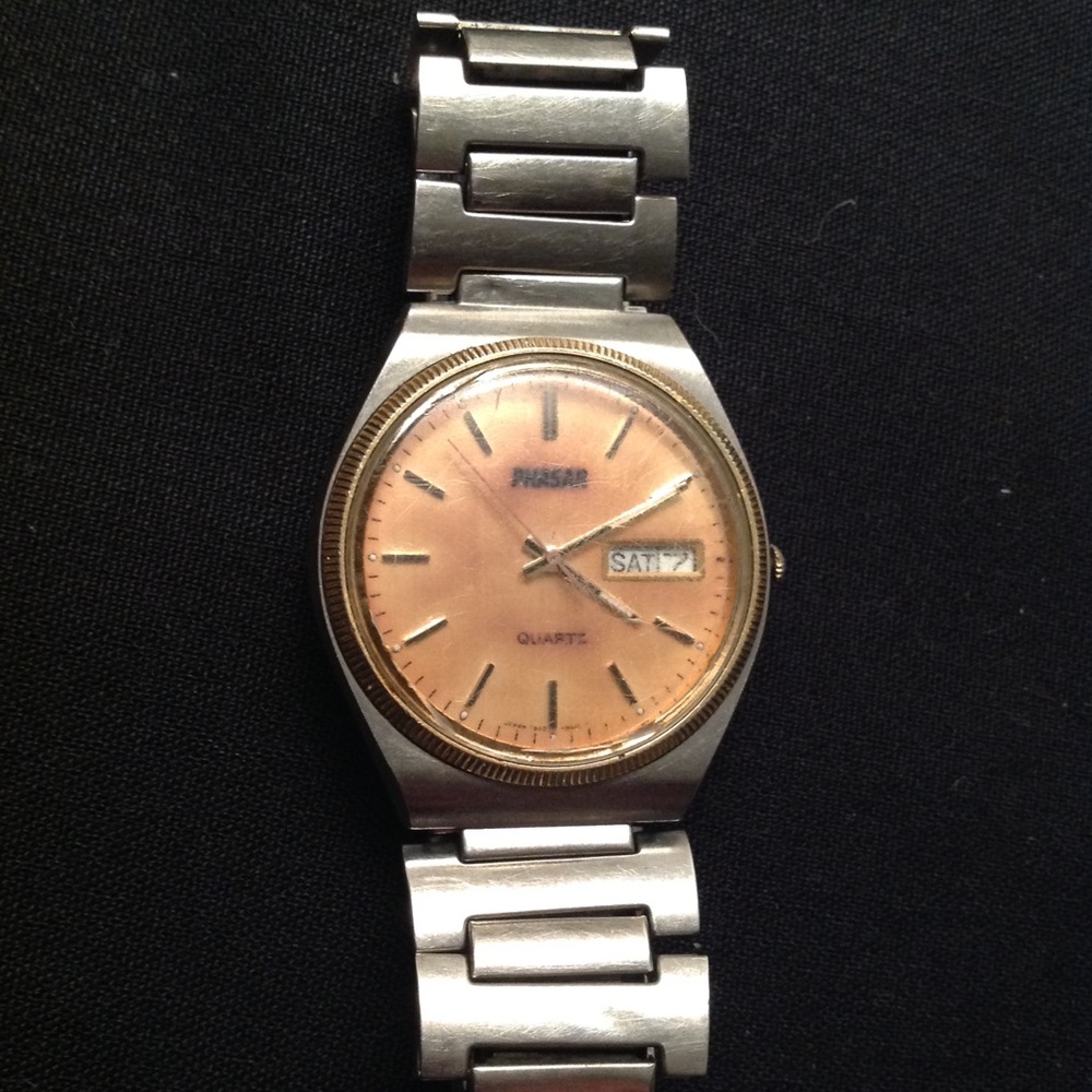 Vintage Phasar Day/Date Japanese Watch Runs ⌚️